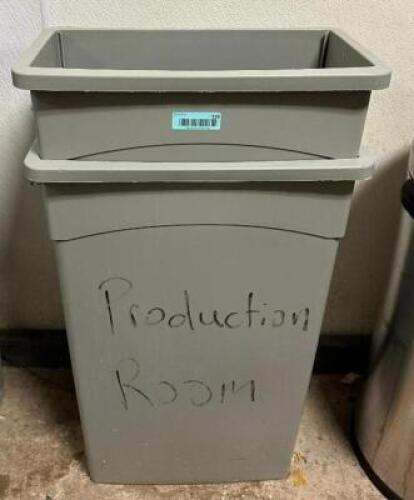 DESCRIPTION: (2) SLIM JIM TRASH BINS LOCATION: STORAGE QTY: 2
