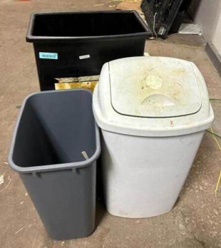 DESCRIPTION: (3) TRASH BINS LOCATION: STORAGE QTY: 1
