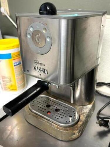 DESCRIPTION: BABY TWIN ESPRESSO MACHINE BRAND/MODEL: GAGGIA LOCATION: KITCHEN QTY: 1