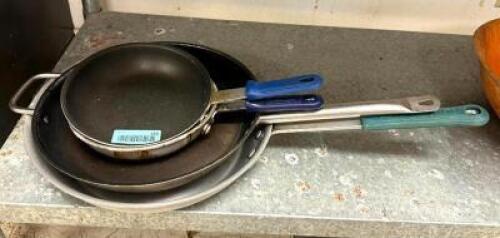 DESCRIPTION: (4) ASSORTED FRYING PANS LOCATION: KITCHEN QTY: 4