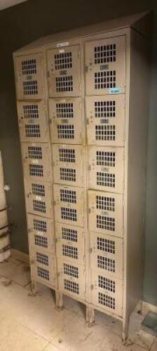 DESCRIPTION: 18-DOOR LOCKER UNIT LOCATION: KITCHEN CLOSET QTY: 1