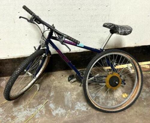 DESCRIPTION: HARD ROCK SPECIALIZED BICYCLE INFORMATION: BACK WHEEL IS NOT ATTACHED LOCATION: STORAGE QTY: 1