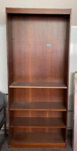 36" X 12" X 84" WOODEN BOOKCASE
