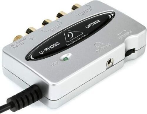 DESCRIPTION: (1) ANALOG TO DIGITAL USB AUDIO INTERFACE BRAND/MODEL: BEHRINGER UFO202 RETAIL$: $49.99 QTY: 1