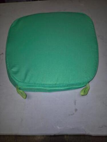 DESCRIPTION: (254) GREEN CUSHION COVERS WITH CUSHION INFORMATION: FOR CHIAVARI CHAIRS LOCATION: ELECTRONICS CAGE QTY:&nbsp;254
