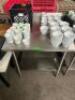 36" X 30" STAINLESS TABLE W/ 4" BACK SPLASH - 3