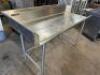 60" X 24" LEFT SIDE STAINLESS CLEAN TABLE W/ BACK AND SIDE SPLASH - 2