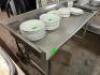 60" X 24" LEFT SIDE STAINLESS CLEAN TABLE W/ BACK AND SIDE SPLASH - 4