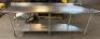 72" X 24" STAINLESS TABLE W/ 4" BACK SPLASH - 2