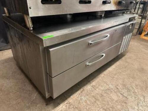 CONTINENTAL 60" TWO DRAWER REFRIGERATED CHEFS BASE.