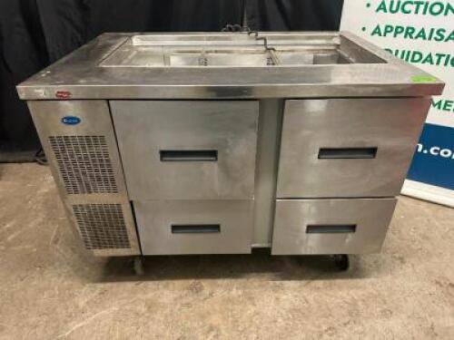 RANDELL 4 DRAWER OPEN TOP SANDWICH PREP UNIT.