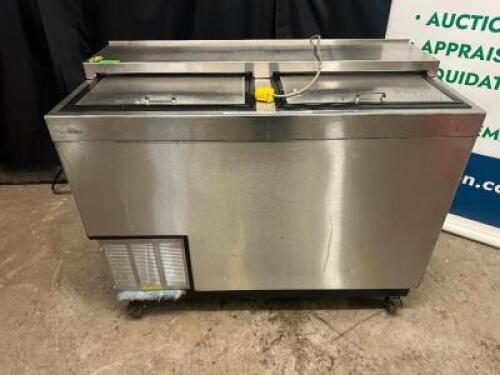 GLASTENDER 48" TWO WELL HORIZONTAL BOTTLE BOX.