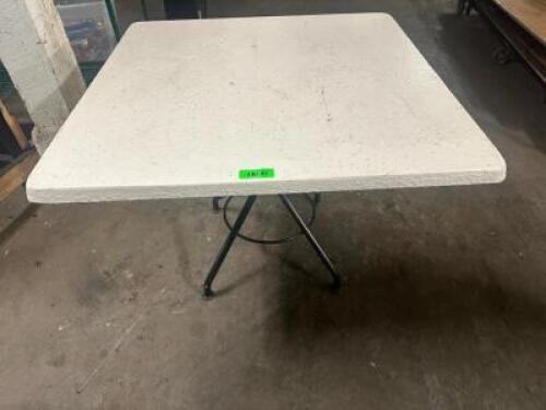 36" X 36" COMPOSITE PATIO TABLE W/ BASE.