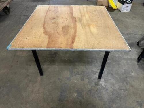 48" X 48" WOODEN BANQUET FOLDING TABLES