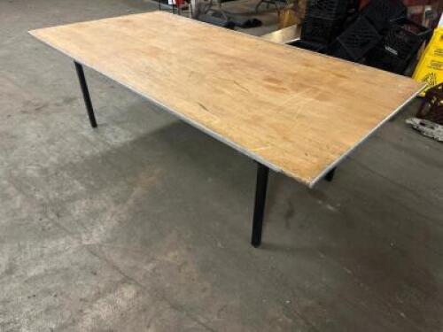 96" X 48" WOODEN BANQUET FOLDING TABLES