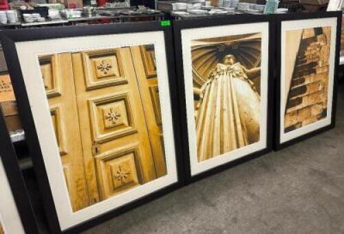 (3) 52" X 30" FRAMED PRINTS