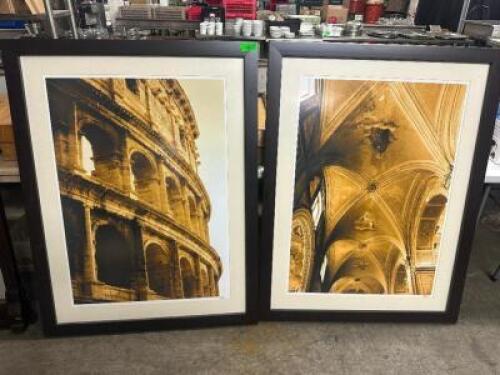 (2) 52" X 30" FRAMED PRINTS