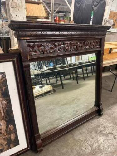 48" X 30" FRAMED WALL MIRROR