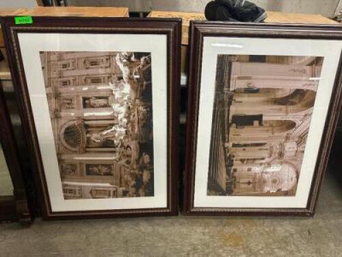 (2) 30" X 41" FRAMED PRINTS