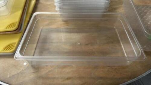 (4) ASSORTED FULL SIZE PLASTIC INSERTS. SOME SLOTTED.
