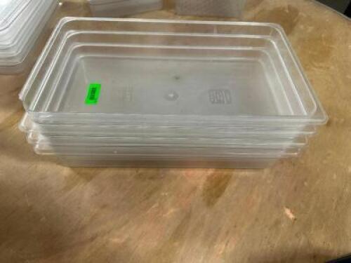(4) ASSORTED FULL SIZE PLASTIC INSERTS. SOME SLOTTED.