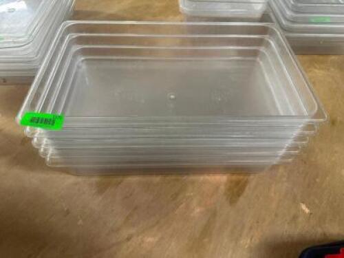(4) ASSORTED FULL SIZE PLASTIC INSERTS. SOME SLOTTED.