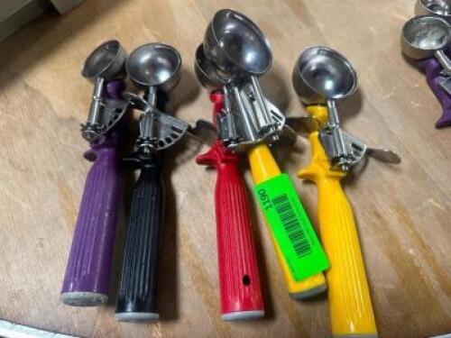 (5) ASSORTED STAINLESS SCOOPS