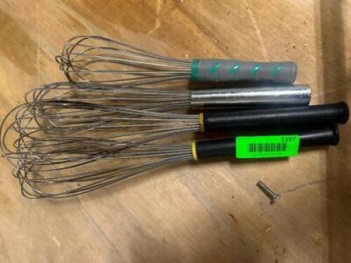(3) STAINLESS WISK'S.
