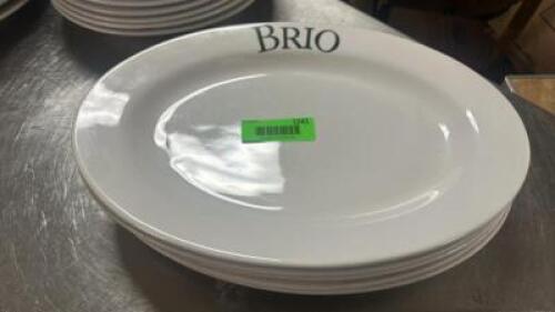 (6) 15" CHINA PLATTERS " BRIO LOGO"