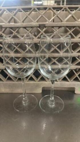 (20) WINE GLASSES.