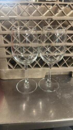 (25) WINE GLASSES.