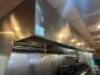 26.5 (3) SECTION STAINLESS EXHAUST HOOD SYSTEM W/ FIRE SUPPRESSION SYSTEM.