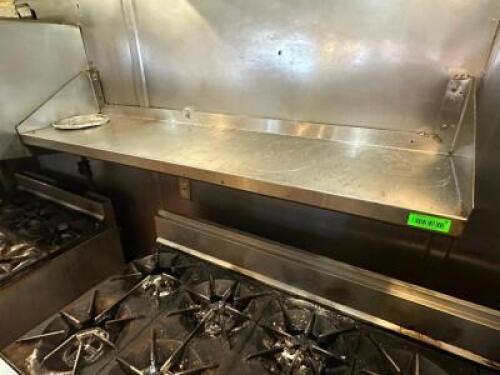 60" X 12" STAINLESS WALL SHELF