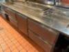 32' ALL STAINLESS CHEFS LINE W/ PASS THROUGH. COMES WITH MULTIPLE DRAWER AND DOOR COOLERS, HAND SINKS, SEVERAL WARMERS. - 3