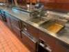 32' ALL STAINLESS CHEFS LINE W/ PASS THROUGH. COMES WITH MULTIPLE DRAWER AND DOOR COOLERS, HAND SINKS, SEVERAL WARMERS. - 4