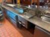 32' ALL STAINLESS CHEFS LINE W/ PASS THROUGH. COMES WITH MULTIPLE DRAWER AND DOOR COOLERS, HAND SINKS, SEVERAL WARMERS. - 5
