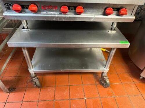 36" X 30" ALL STAINLESS LOW BOY EQUIPMENT STAND.
