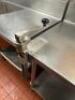 138" X 30" HEAVY DUTY STAINLESS PREP TABLE W/ CENTER SINK. - 4