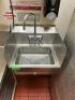 WALL MOUNTED STAINLESS HAND SINK.
