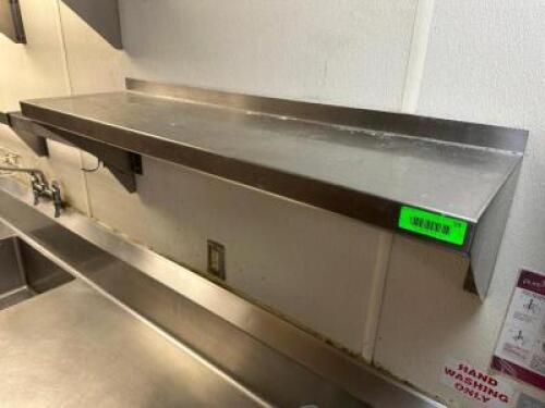 36" X 12" STAINLESS WALL SHELF
