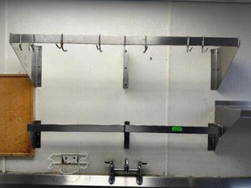 (2) 48" WALL MOUNTED POT RACKS.