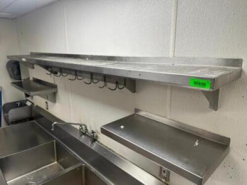 9' X 12" STAINLESS WALL SHELF