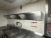 10' X 12" WALL MOUNTED STAINLESS POT RACK.