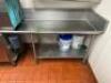 72" X 30" RIGHT SIDE STAINLESS CLEAN TABLE.