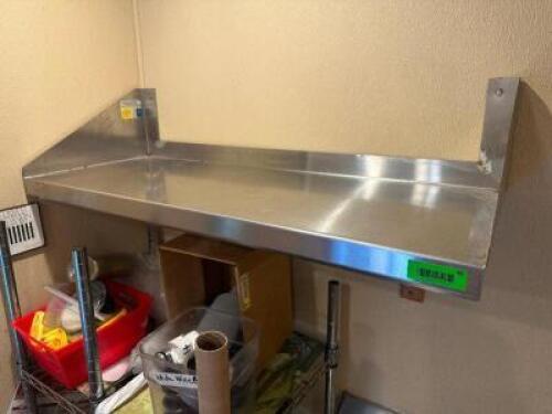 30" X 12" STAINLESS WALL SHELF.