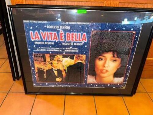 (3) 32" X 45" FRAMED MOVIE POSTERS.