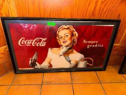 FRAMED COCA-COLA POSTER