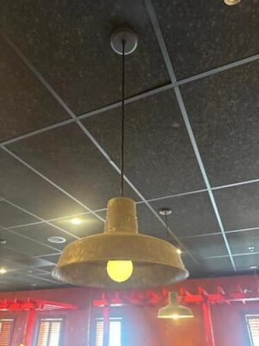 (6) INDUSTRIAL PENDANT LIGHT FIXTURES.