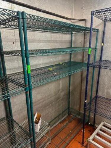 54" X 18" FOUR TIER COATED WIRE RACK.