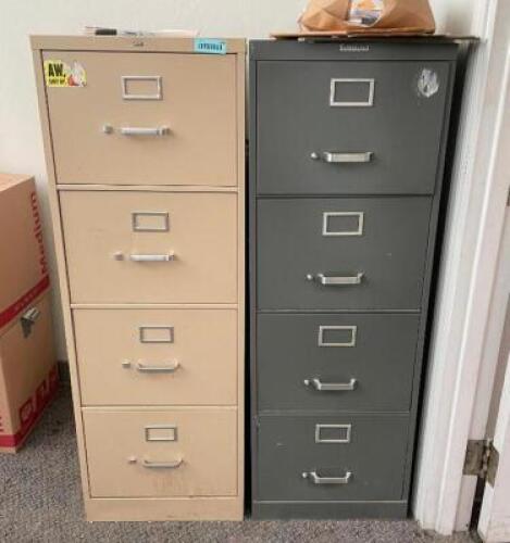 (2) 4-DRAWER METAL FILE CABINET